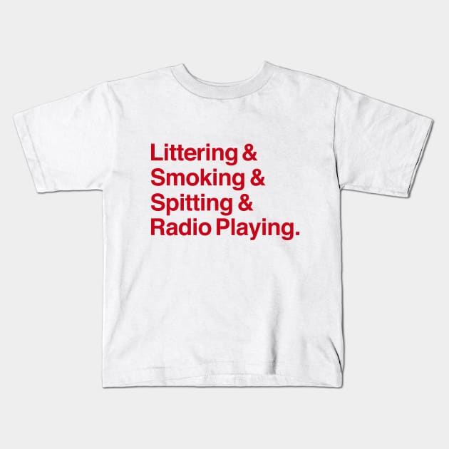 MTA Ampersand Tee - Black Text Kids T-Shirt by emmashafer